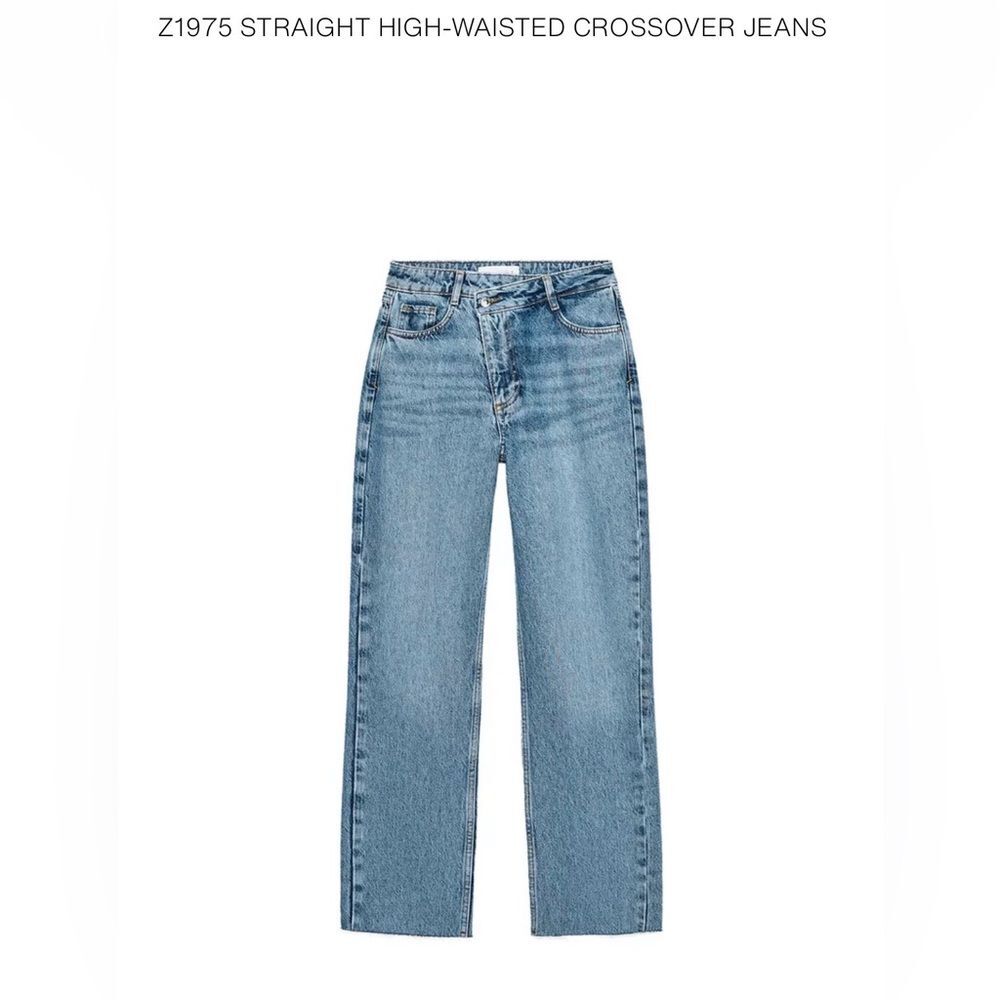 Zara Light Blue Straight Leg Jeans